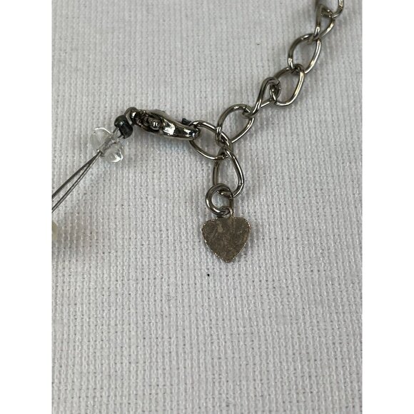 Vintage Faux Freshwater Pearl Clear Bead Multi-Strand Necklace Dainty - Picture 6 of 7